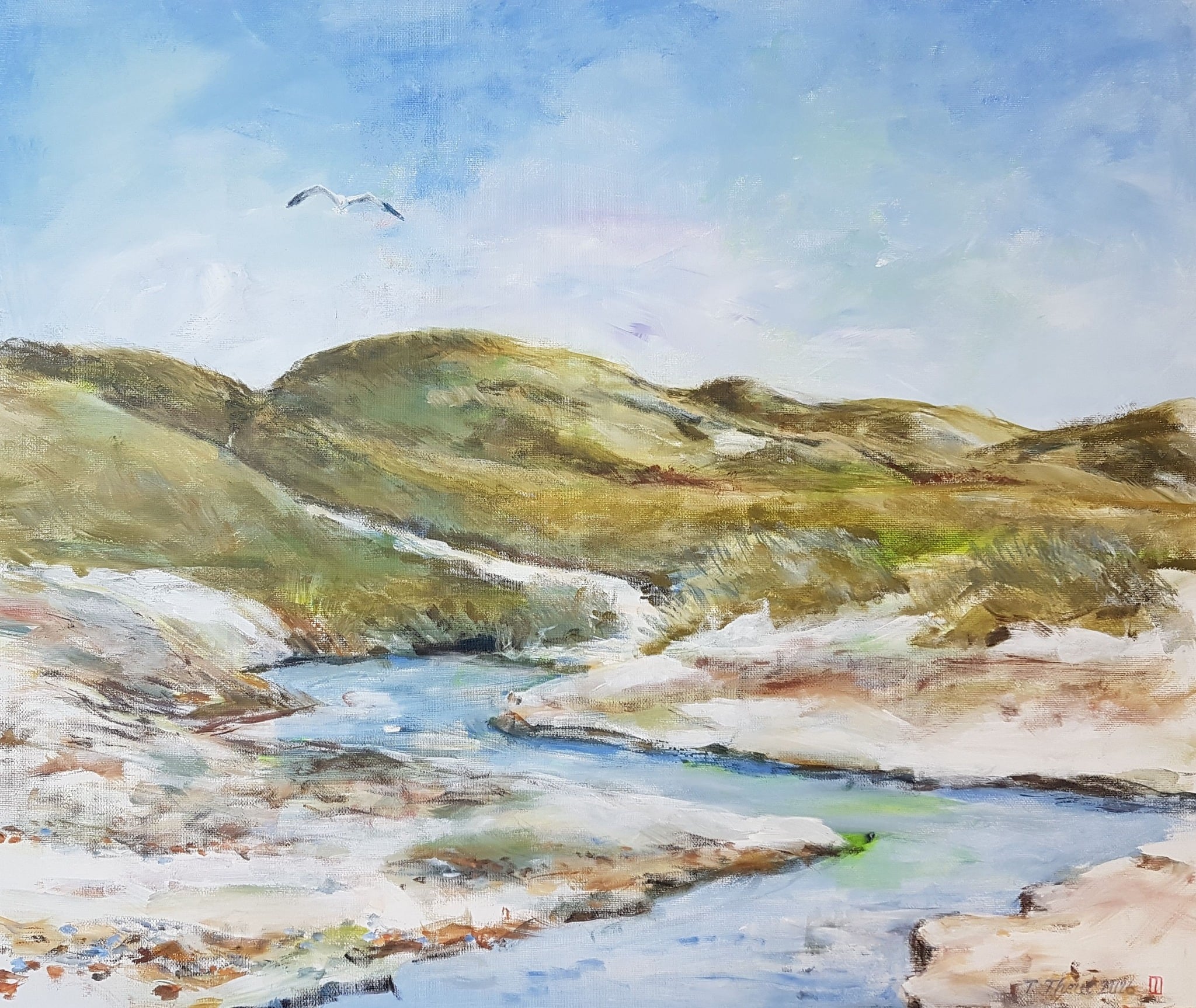 Bæk, Tranum Strand 50x60cm 3500kr.