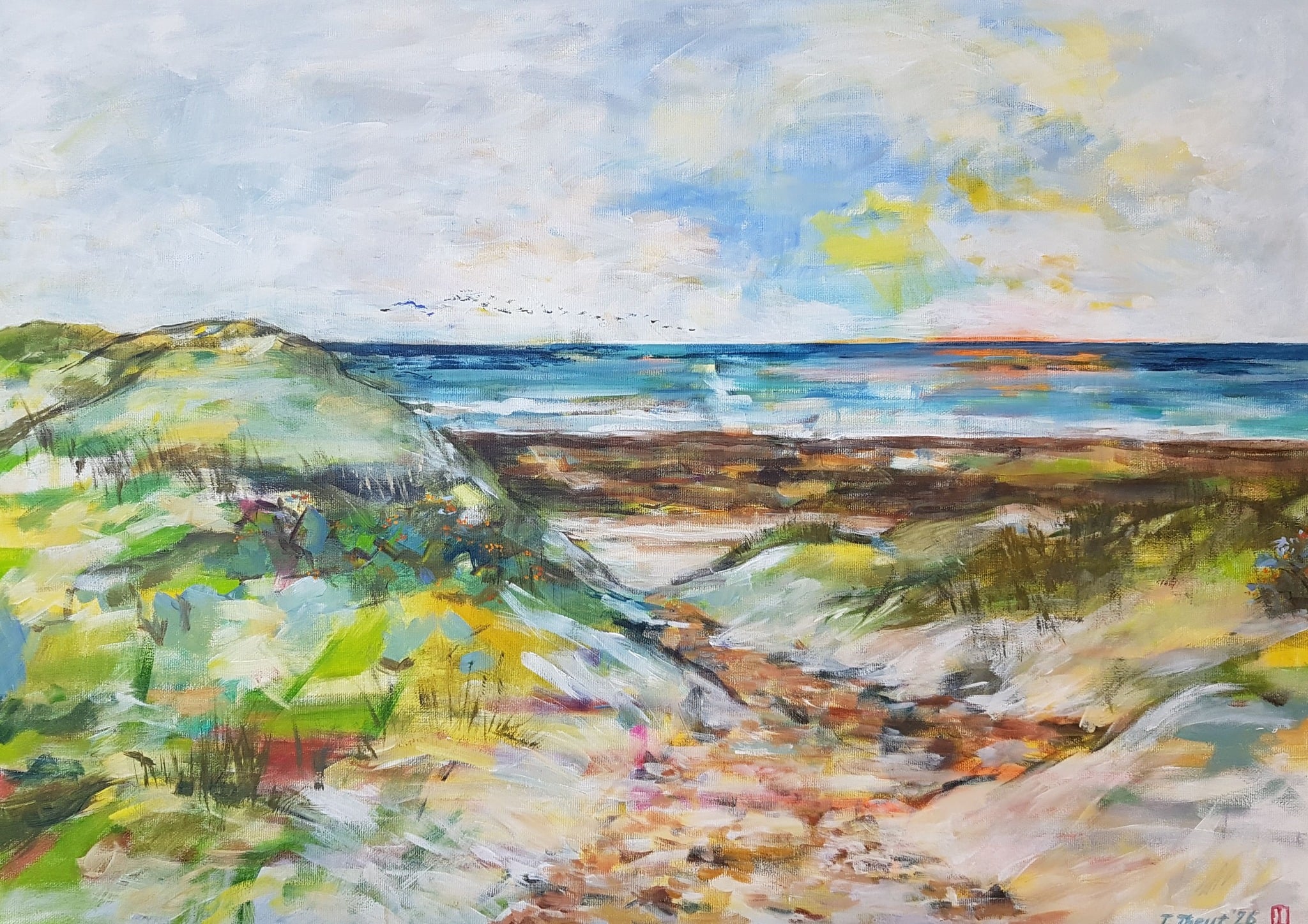 Sti, Tranum Strand 50x70cm 4000kr.